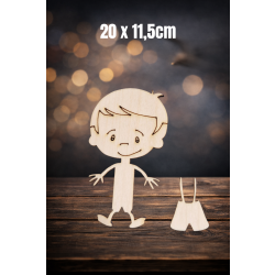 Chłopczyk 20cm, zarys, sklejka 3mm